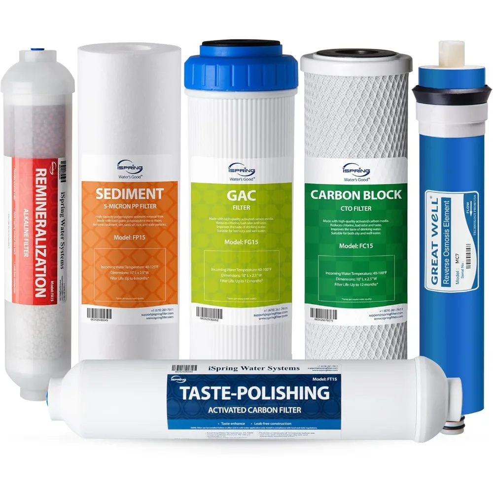 

Сертифицированные F6K75 NSF сменные фильтры для воды под раковиной, 6-ступенчатые системы фильтрации воды обратного осмоса RO