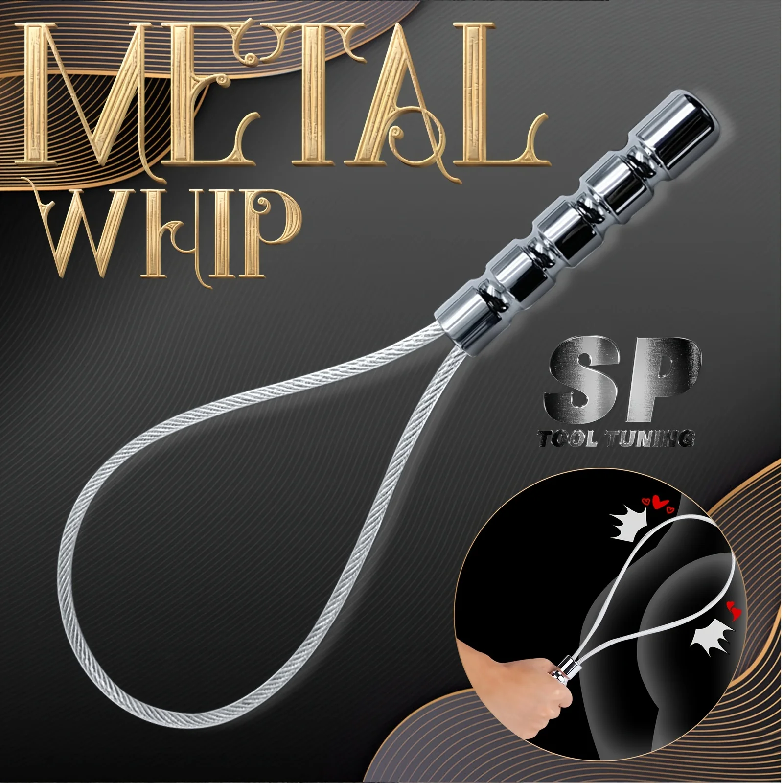 1 Pcs 금속 와이어 손 박수, SP 스팽킹 장치, 유혹, 친밀한 게임, 스팽킹, 유혹 채찍, 성인 섹스 토이