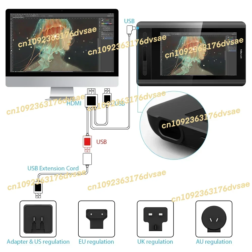 在庫あり XP Pen Artist 12 11.6インチ 1920x1080HD アニメーション デジタル グラフィックタブレット 描画 グラフィックモニター ペンディスプレイ