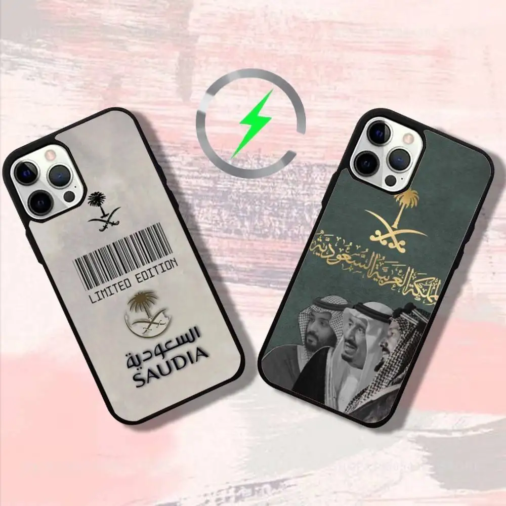

Kingdom Of Saudi Arabias Phone Case For iPhone 17,16,15,14,13,12,11,Pro,Max,Plus,Mini,SE4,E Magnetic Magsafe Wireless Charging