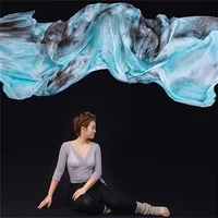 Velo de seda rectangular para danza del vientre, bufanda para lanzar a mano, chal, accesorios para espectáculo en escenario, pañuelo para disfraz de competición