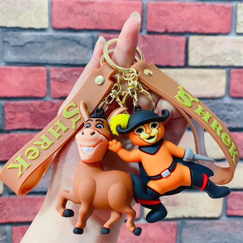 Creative cartoon monster Shrek key chain figure exquisite couple backpack car hanging trinkets wholesale