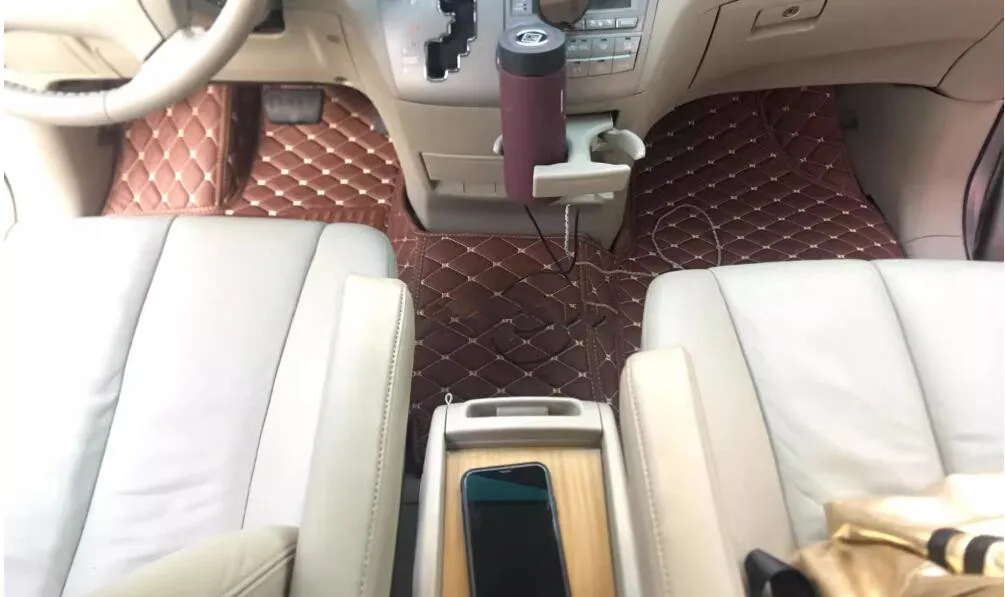 Custom full set car floor mats + trunk mat for Toyota Estima 2022-2006 7 8 seats Best quality Rugs waterproof durable carpets