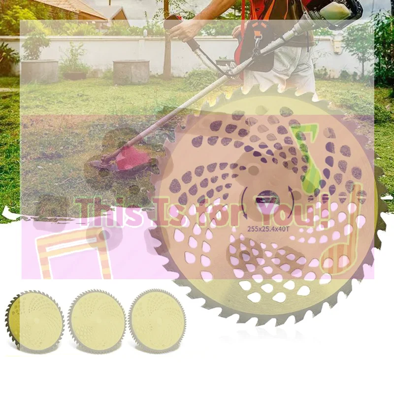 

【MA】255mm 40T Carbide Tipped Circular Saw Blade Lawn Mower Blades Replacement For Brush Cutter Grass Trimmer Garden Tools