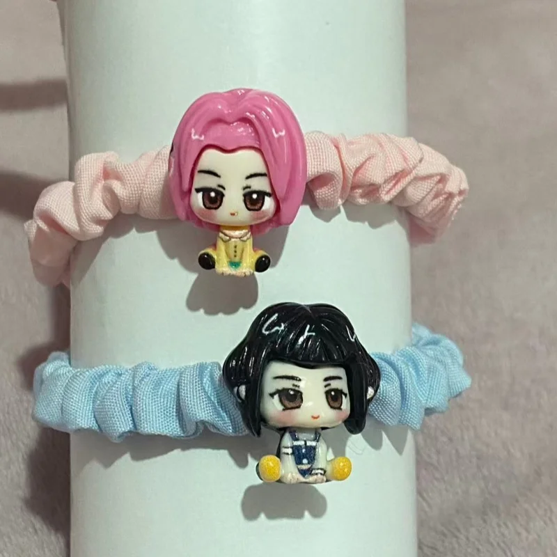 6 قطع من ربطات الشعر الكرتونية من Devil Hunter، حوامل ذيل حصان متينة للنساء والفتيات، أربطة مطاطية ناعمة قابلة للتمدد، إكسسوارات للشعر