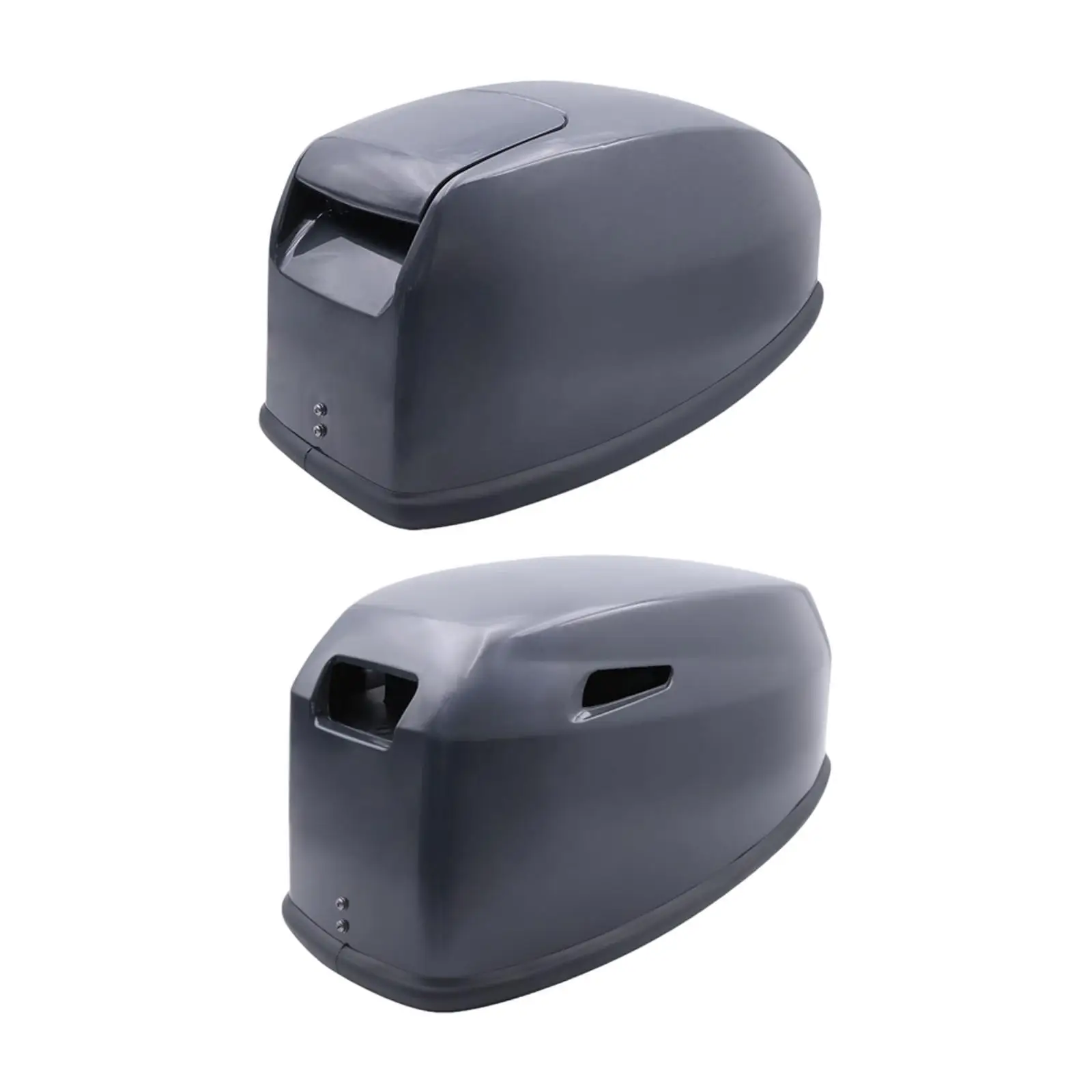 واقي غطاء المحرك الخارجي سهل الاستخدام، بديل للحماية، غطاء محرك القارب خفيف الوزن باللون الأسود لضربتين 15