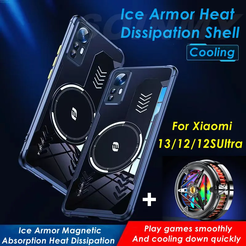 

Cooling Phone Case For Xiaomi Mi 12 13 Pro Graphene Aluminum Alloy Game Heat Dissipation Cover For Xiaomi 12S Ultra POCO F4GT F3