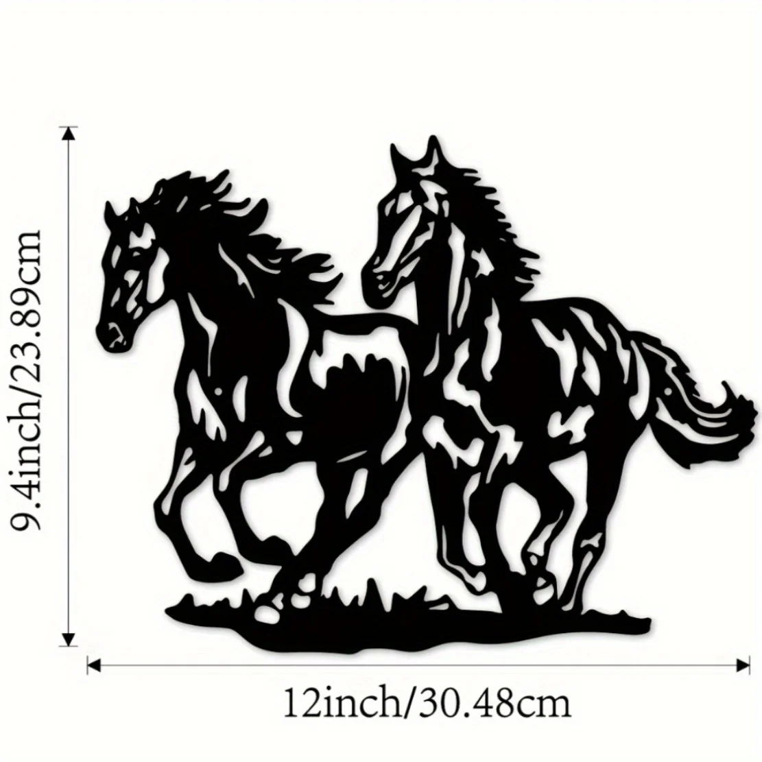 Exquisite Elegant Horse Shaped Metal Wall Decor | Delicate Art with Decorative Pediment – Boosts Living Space Aesthetic Appeal
