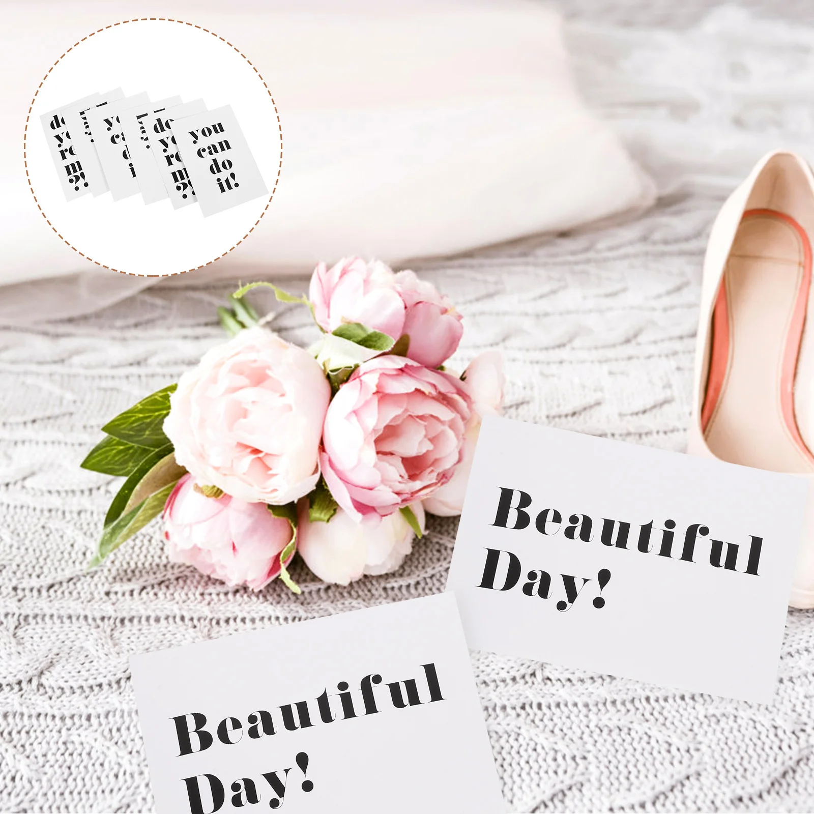 

6 Pcs Letter Decorative Card Cards Photography Props Party Booth Greeting 350g Coated Paper Double-sided Laminated Shooting Tea