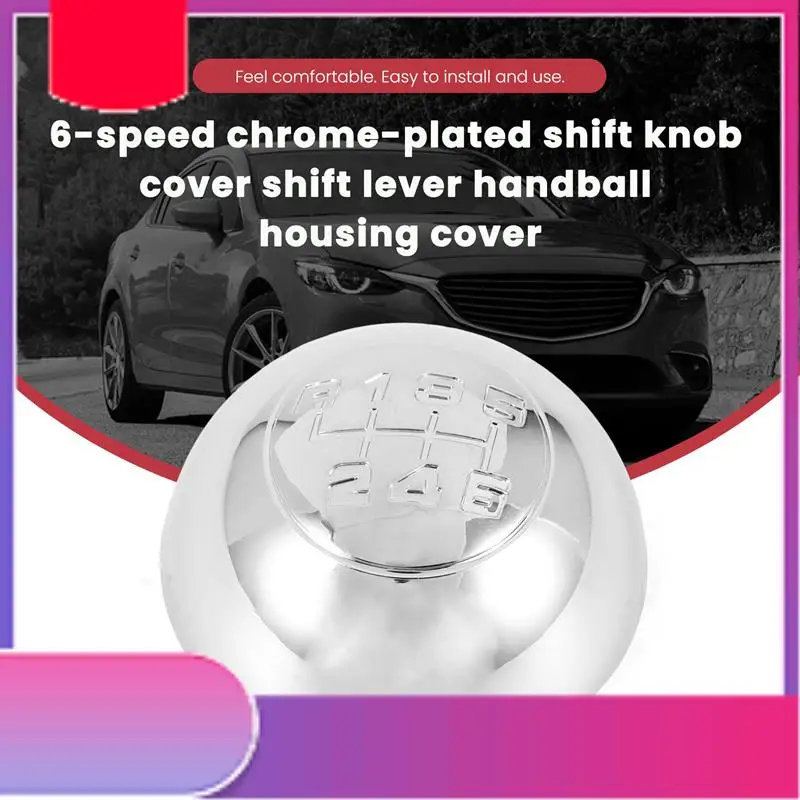 6 Speed Chrome Gear Shift Knob Cap Cover Shifter Lever Handball Case Cover For Alfa Romeo Giulietta 2010-On 55346345-Y79A