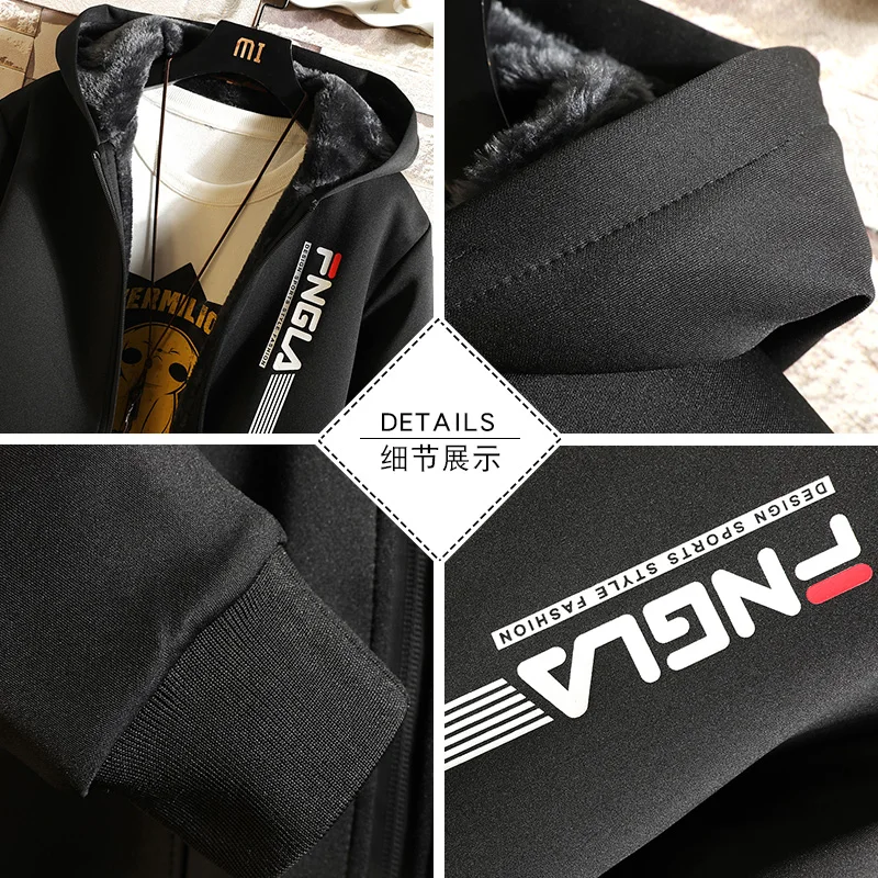 2025 nuevo estilo chaqueta de invierno para hombre, abrigos gruesos de tendencia a la moda, gabardina gruesa y cálida de estilo informal holgado para hombre, talla M-5XL