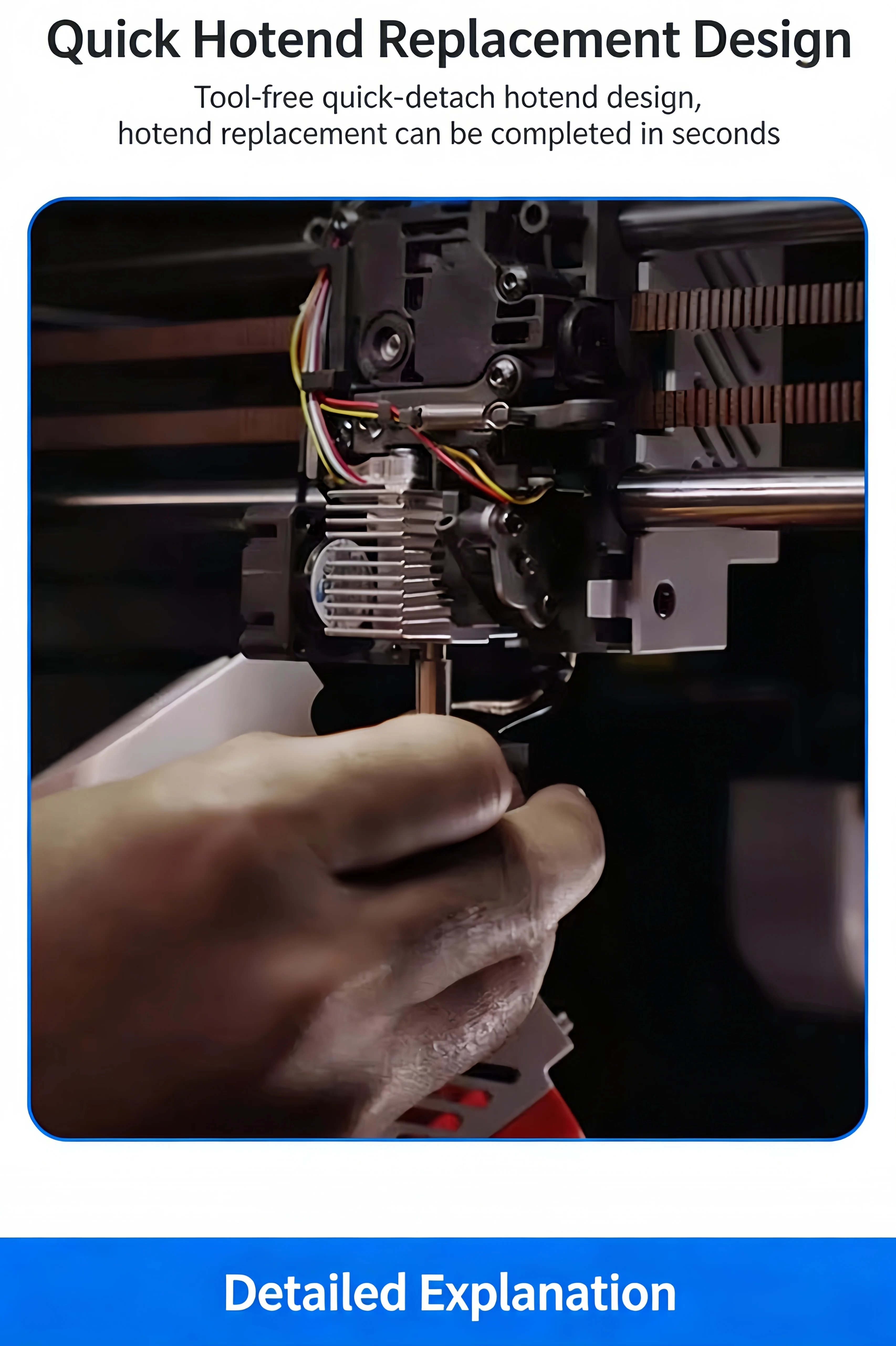 VOLFAN Druckkopf für 3D-Drucker, Ganzmetall-Hotend, hohe Temperatur, hohe Geschwindigkeit, für ANYCUBIC Kobra S1 Combo FDM 3D-Drucker – Detail 4