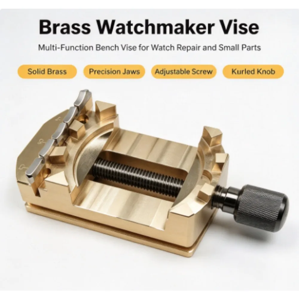 Solid Copper Multi‑Function Movement Holder Watch Repair Tool Watch Fixing Clamp Bench Vise