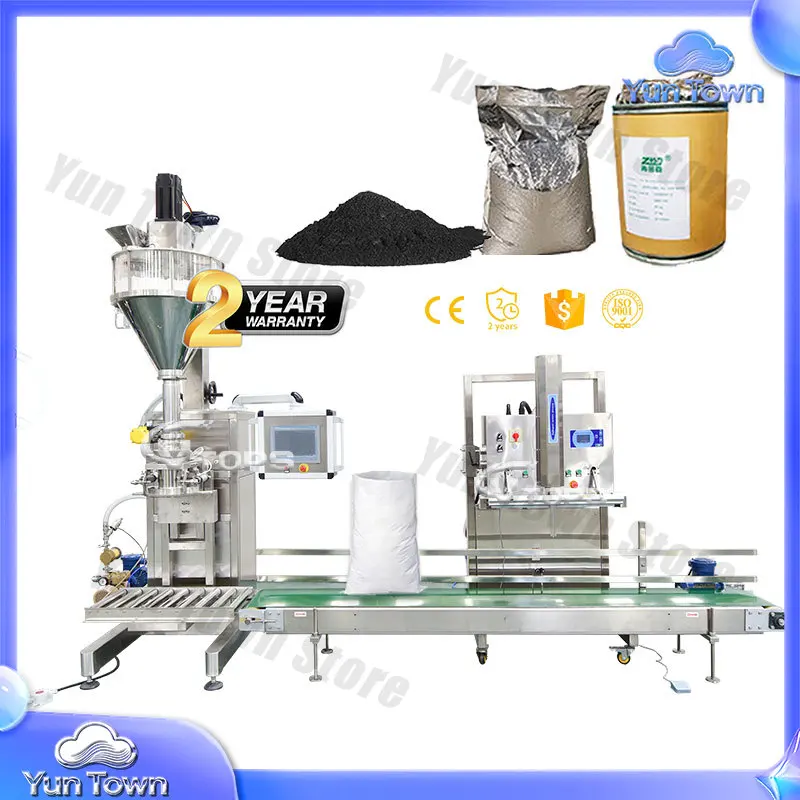 Industrial Cement Plastic Bag Filling Sewing Machine for Automatic 25 Kg Powder Sealer Bagger Machine with Exhausting Air