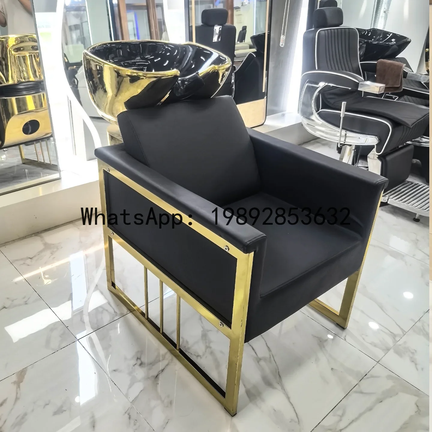 F1  Manufacturer Salon Furniture Barber Shop Special Shampoo Bed Semi-Reclining Sitting Hair Care Shampoo Bed