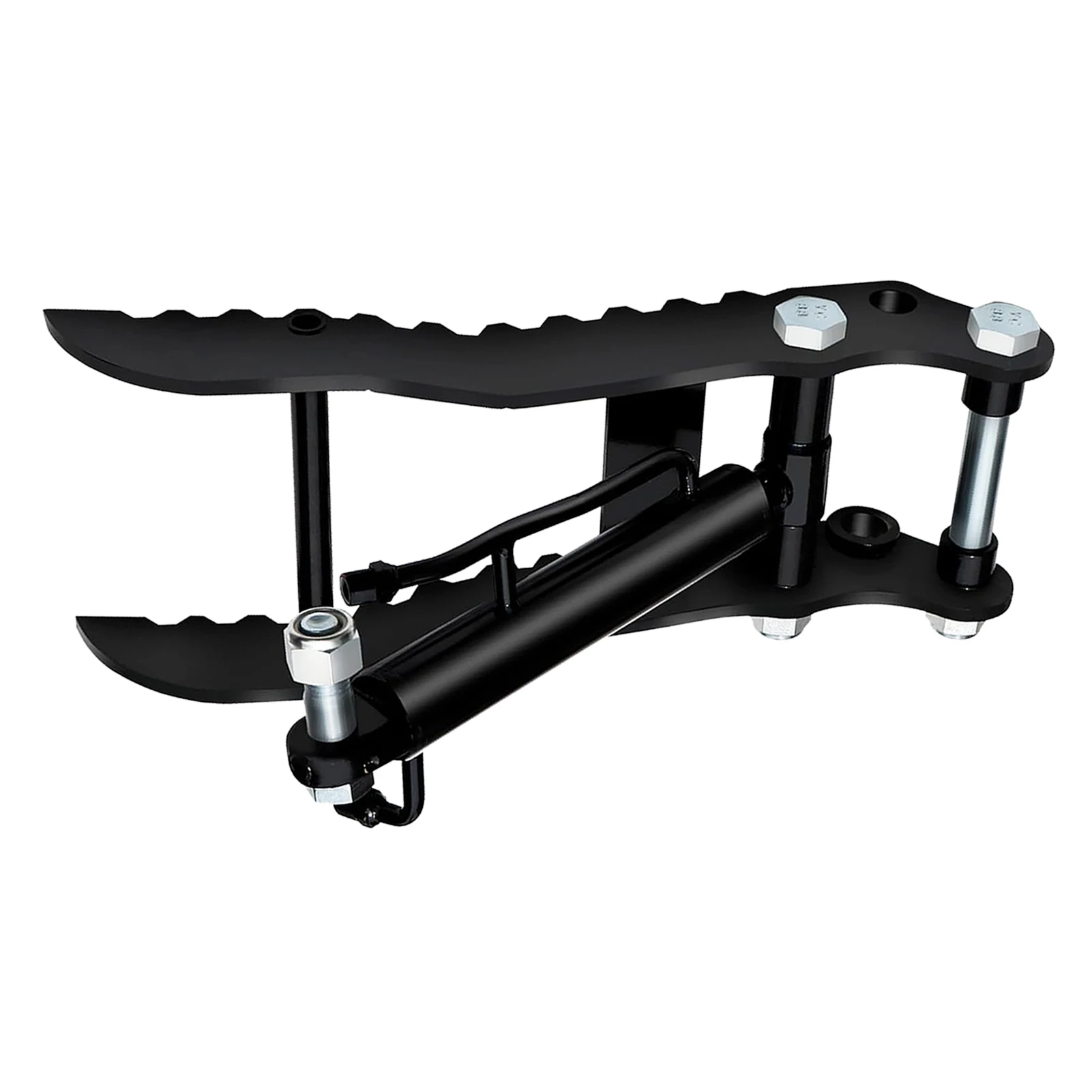 مشبك الإبهام الهيدروليكي حفارة صغيرة مشبك الإبهام مقاوم للتآكل 3.46 بوصة تباعد مركزي مع خرطوم 2 M14 لمواقع البناء