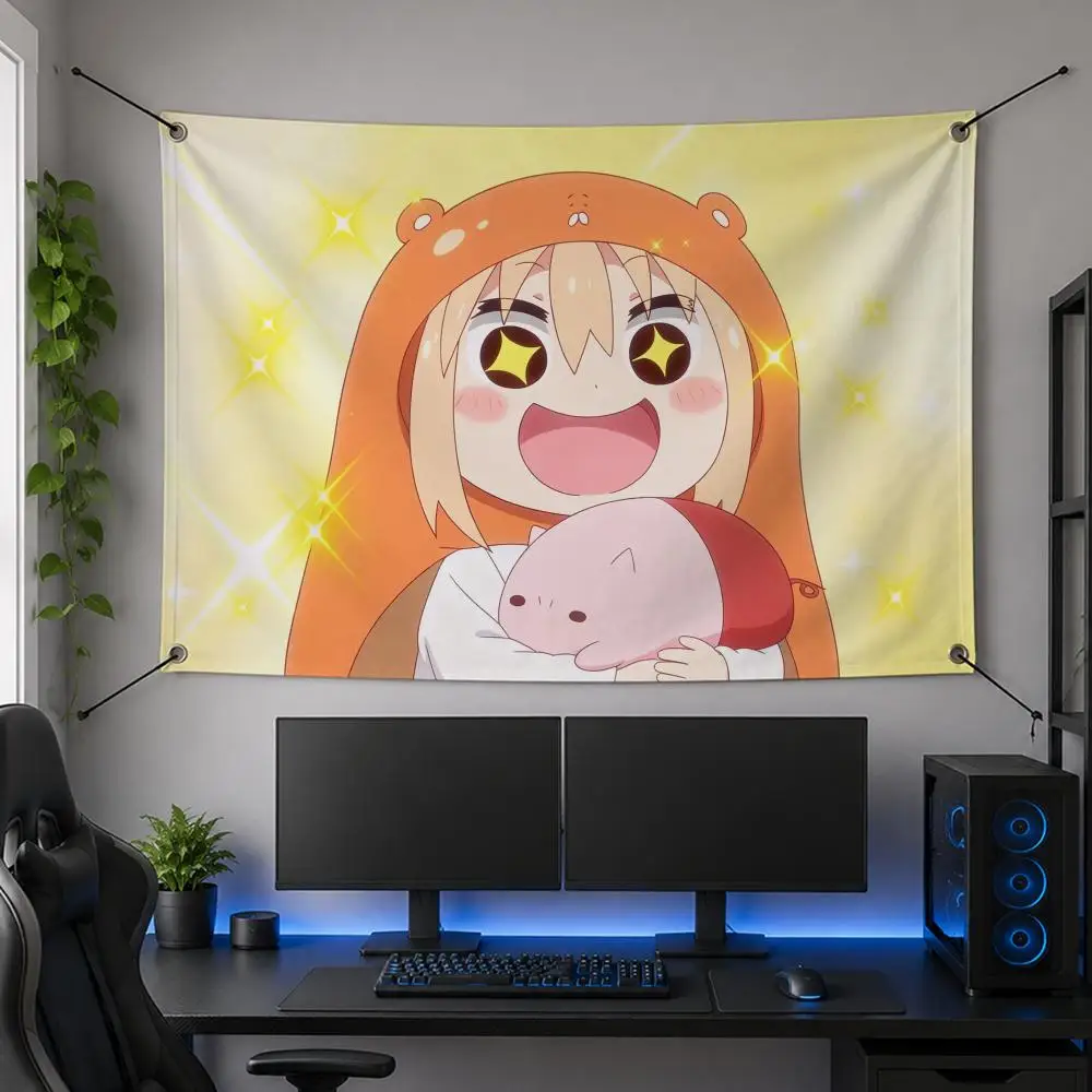 Anime Kawaii Comedy H-Himouto! Umaru-chan Flags Flag Banner for Bedroom Dorm Party Home Living Room Game Room Gift