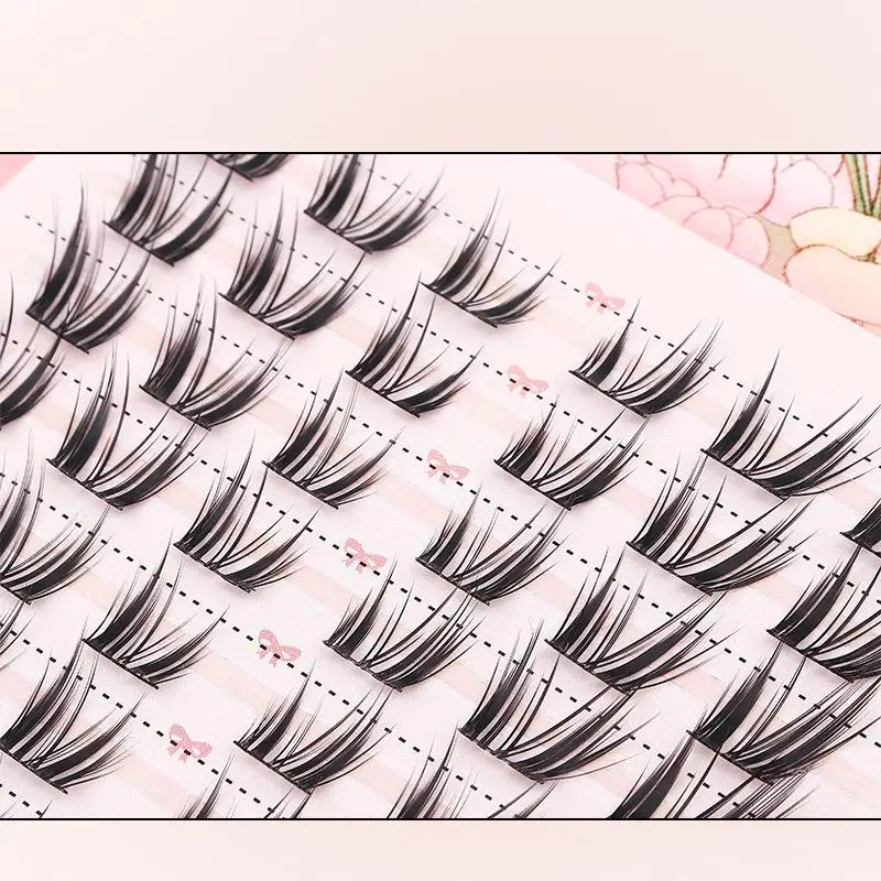 10 Rows Crafted Individual Eyelash Extensions Winged Style for DIY Beauty Application