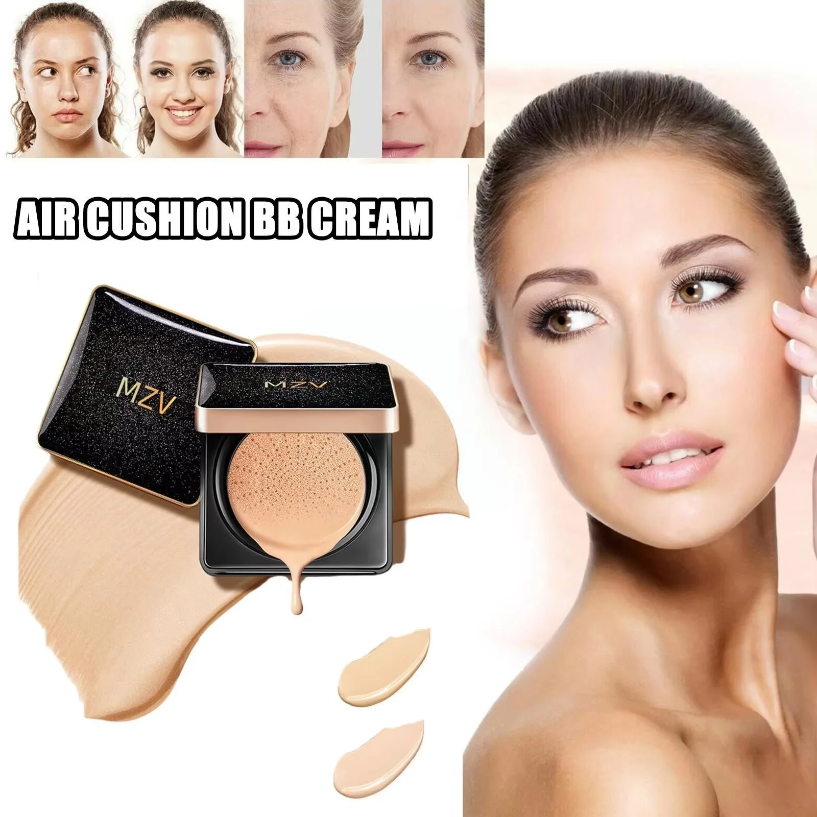 MZV Air Cushion BB Cream with Replacement Full Cover concealer Oil Control Waterproof Baneou Concealer Face primer Skin Care