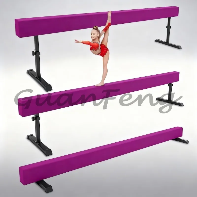 240cm Custom Height Adjustable Gymnastics Balance Beam, Professional Training Equipment for Children & Adults