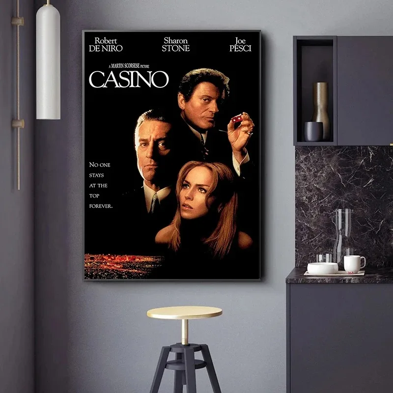 Classic Gangster Movie Casino Vintage Film Poster Canvas Painting Wall Art Pictures Bar Pub Club Home Interior Decor