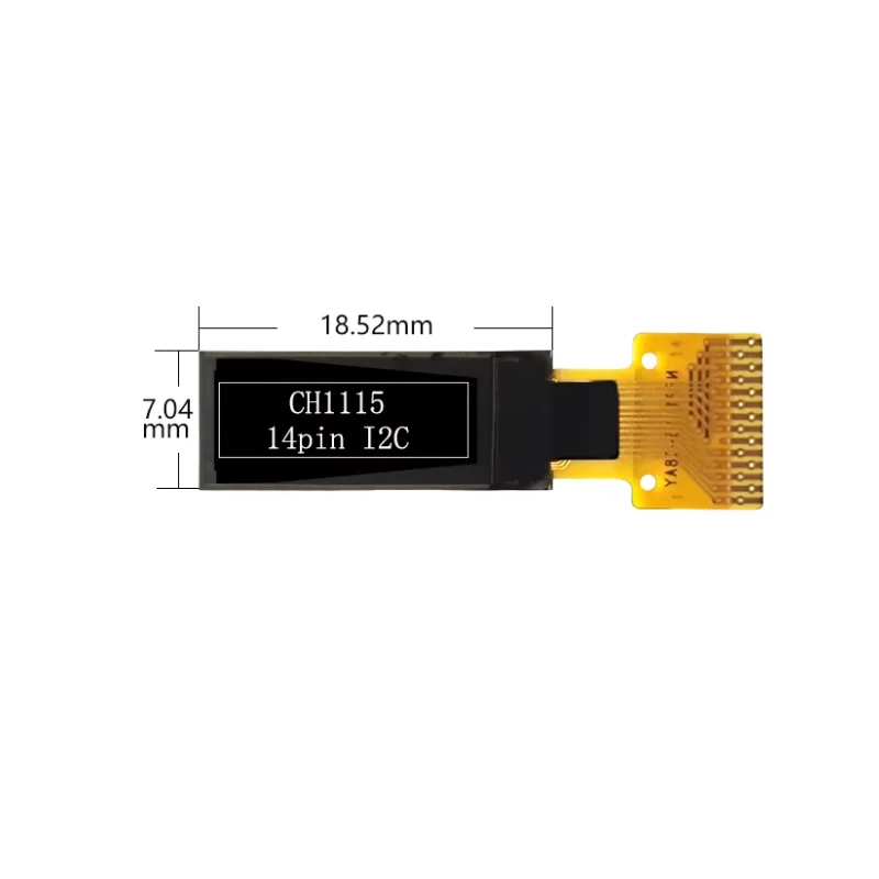 0.54-inch OLED display screen 9632 LCD screen CH1115 driver I2C interface 14PIN soldering serial port screen module