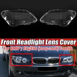 Pair Car Headlight Lens Head Light Lamp Shade Shell Glass Cover For BMW 7 Series E65 E66 2005-2008 E66 Headlight Cover