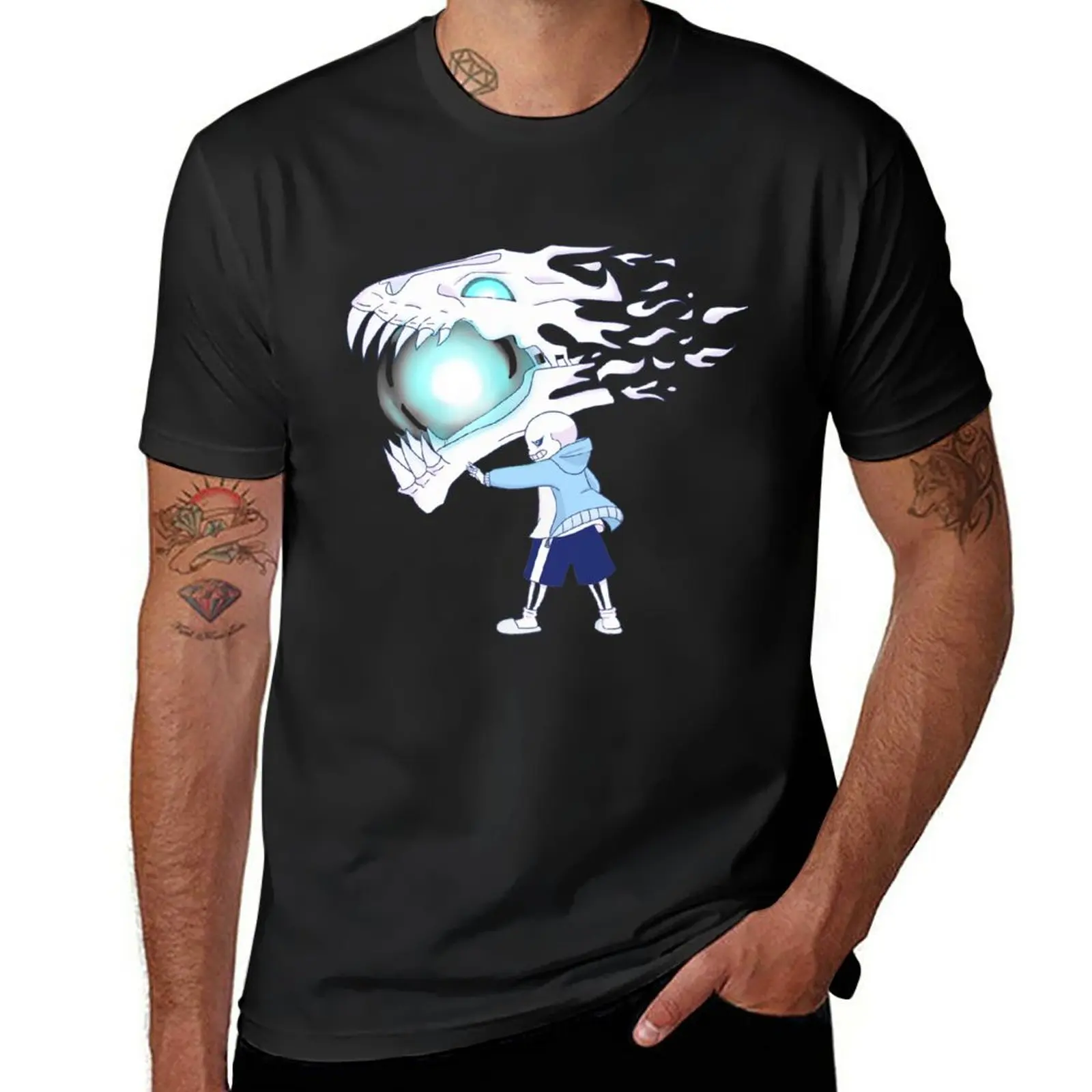 New Undertale - Sans and Gasterblaster T-Shirt quick drying t-shirt hippie clothes Men's t shirts