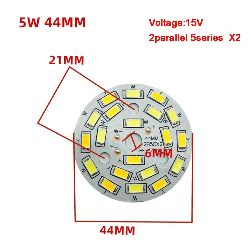 SMD led Chip 3 Colors Segmented two-color 32mm - 100mm Aluminum pcb Base