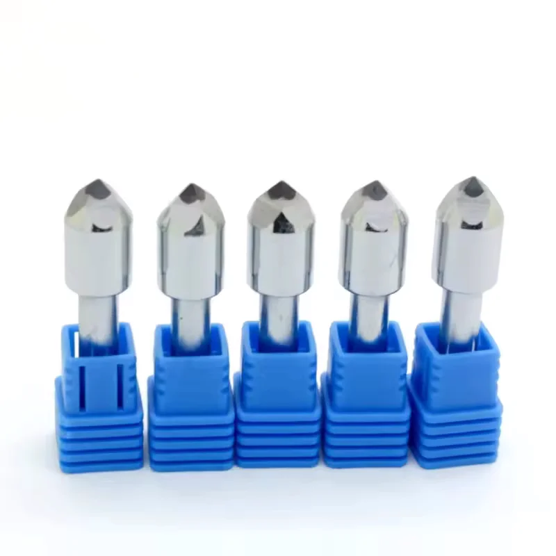 1 PC New Design Diamond Engraving Cutter Granite Stone Tools Marble Relief CNC Bit 4 Edge PCD Shank 6 mm Milling Carving Tool