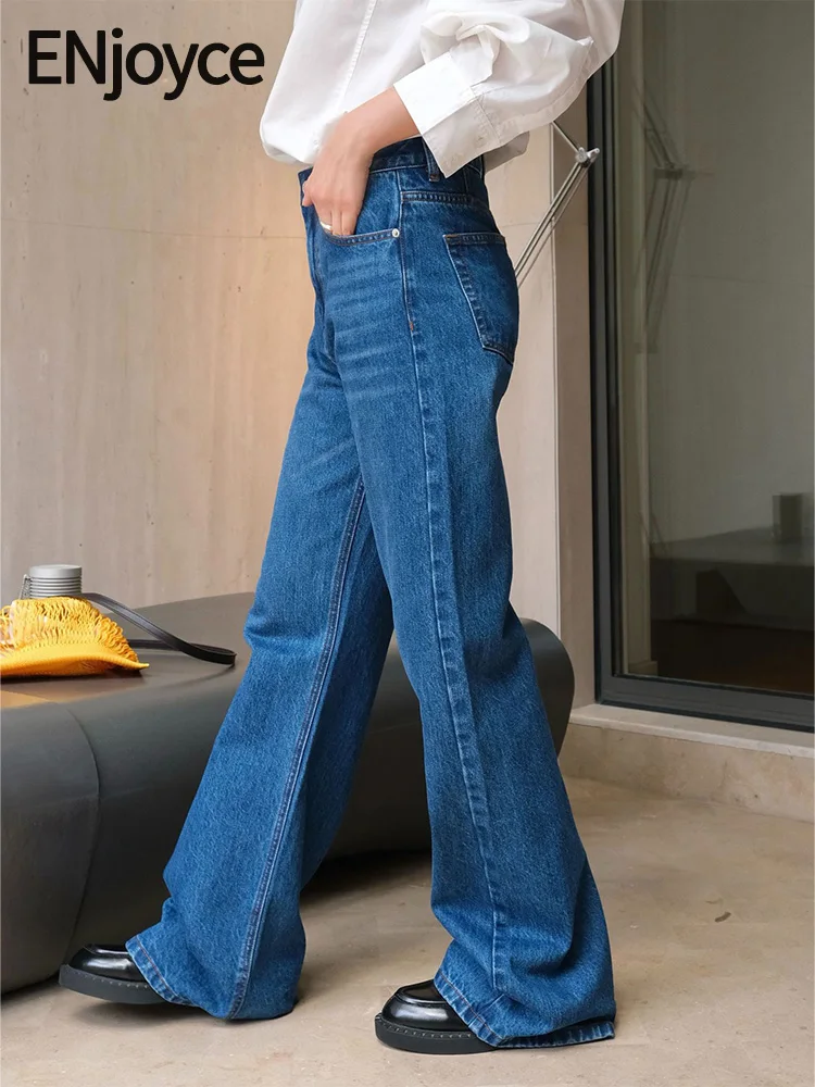 

2024 Autumn Women Slim High Waist Micro Pull Jeans Y2K Streetwear Office Ladies New Denim Pants Casual Trousers