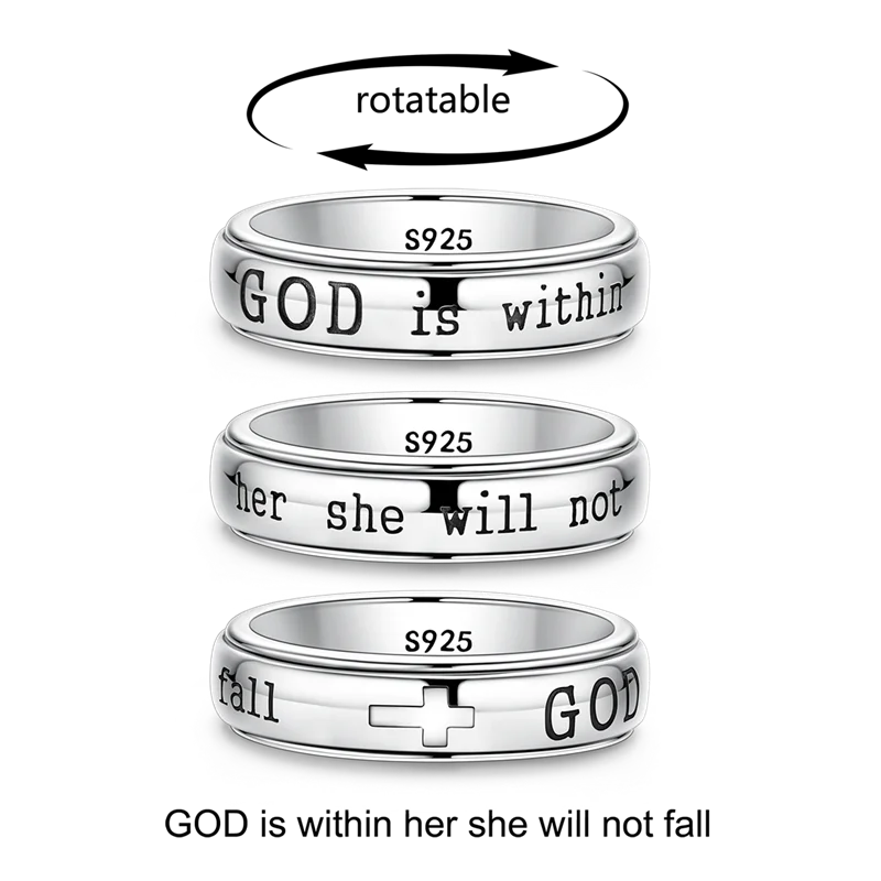 Women's 925 Sterling Silver Wedding Ring, Elegant Design