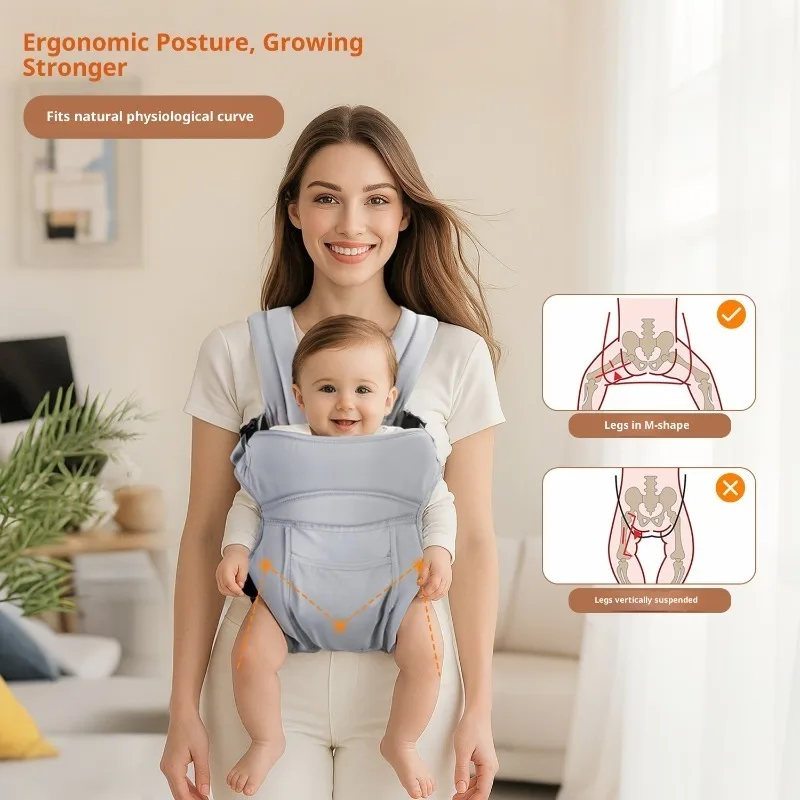 

Baby Carrier Crossbody Wrap Newborn Safety Carrier Pattern Portable Front Hug Type Back Toddler Hip-seat Artifact Waist Stool