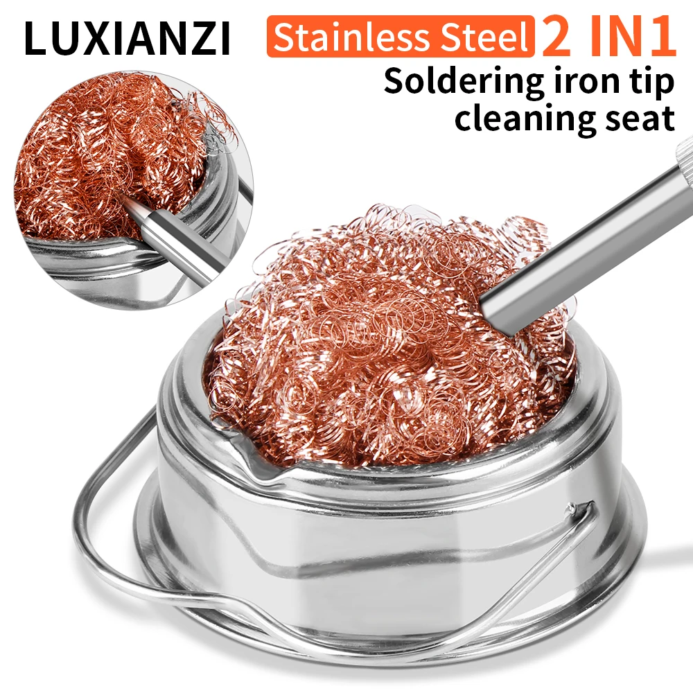 LUXIANZI Welding Cleaning Ball Soldering Iron Tip Cleaner Mesh Filter For Desoldering Tin Remove Tool Copper Wire Clean Balls