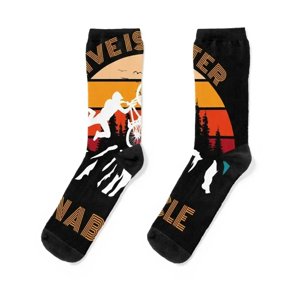 

Life Is Better On A Bicycle, Cycling Bike Socks cartoon Soccer summer floor Ladies Socks Men's