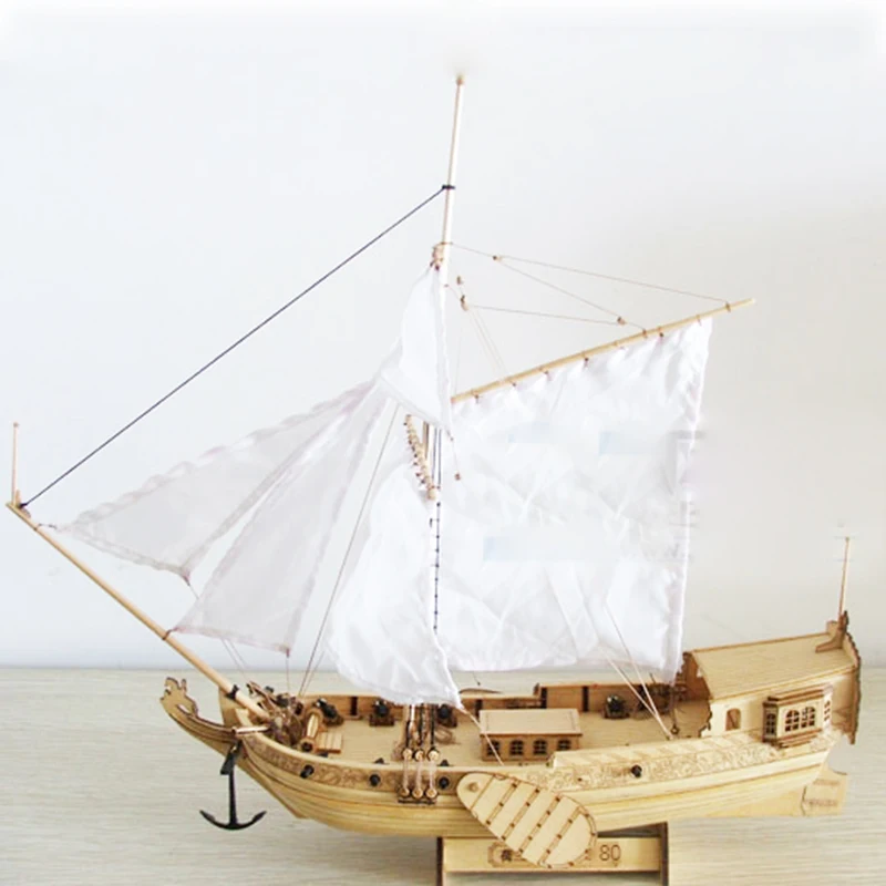 Classical sailing Dutch Royal Yacht Children's Boys Toys DIY Wooden Assembly Kit Ancient Battleship Model