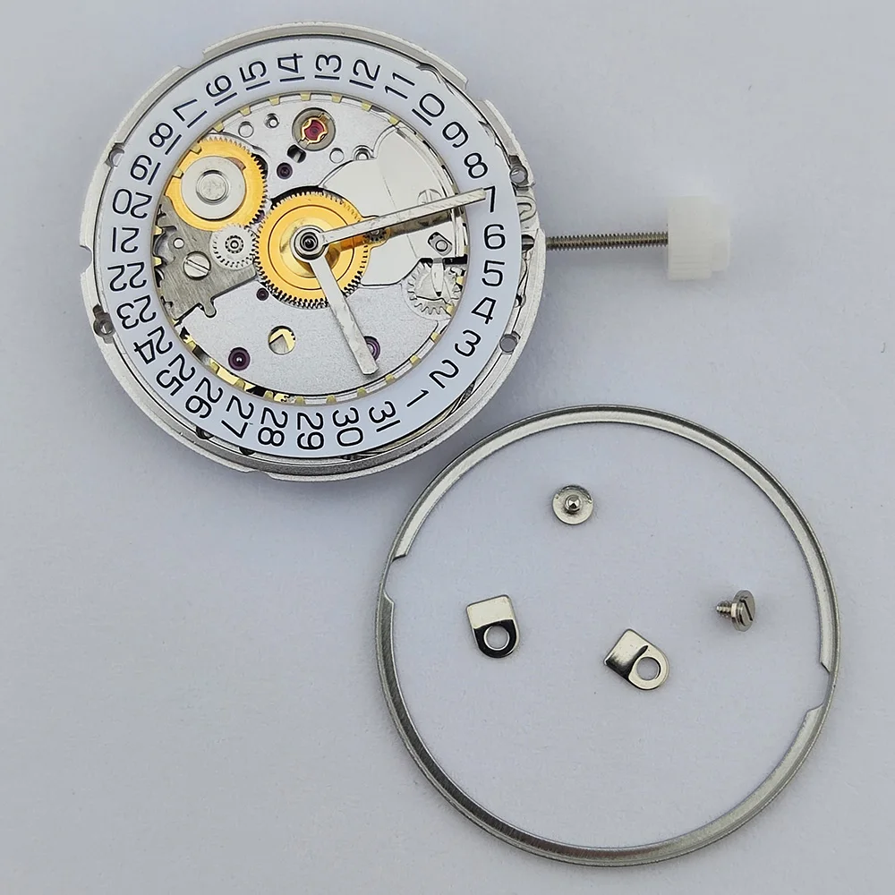 Seagull ST2130 Movimento meccanico automatico ad alta precisione 26 rubini argentato alle 3 Calendario ETA2824-2 Parti di orologi da polso