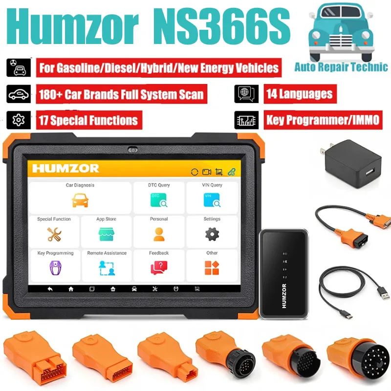 

Humzor NexzSYS NS366S Free Upgrade Full System OBD2 Scanner OBDII Auto Car Diagnostic Tool 17 Reset Services PK Launch X431