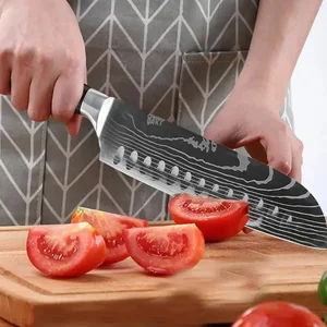 Professionelle Küchenmesser Damaskus, japanischer Santoku -Spalt, Schneidmesser, Edelstahlmesser, Cleaver 8 Hauptverkaufsgrillmesser - №5