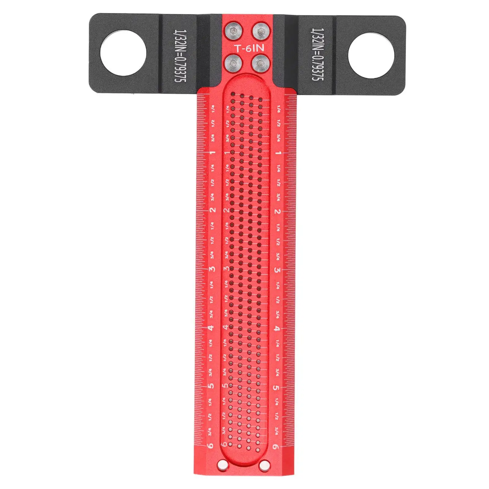 Aluminum Alloy Hole Marking Ruler T Shape Scriber Gauge Precise Tool for woodworking Projects Durable and Wear Resistant