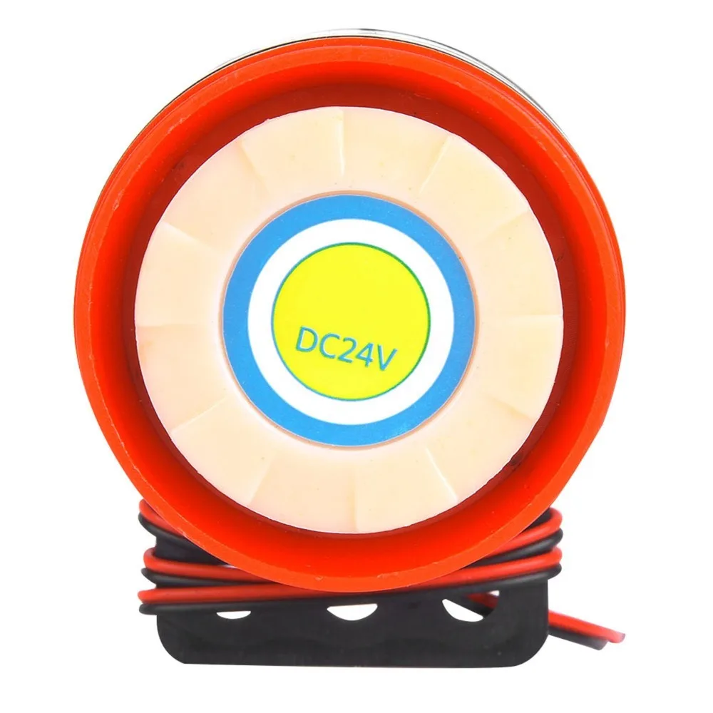

High Volume DC 24V Active Buzzer Alarm 110dB Red Black Wires DC 24V Buzzer Alarm Beeper Emergency Alarm