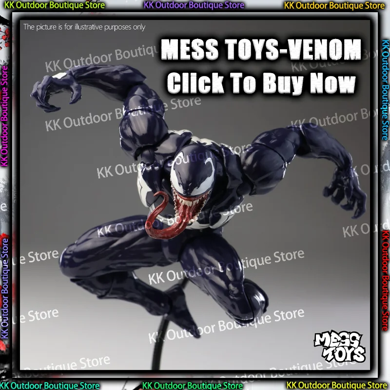 

NEW Lethal Neighbor Mess Toys Venom Spider Man Symbiotic Black Suit Messtoys Spiderman Anime Action Figure Model Doll Gifts Toys