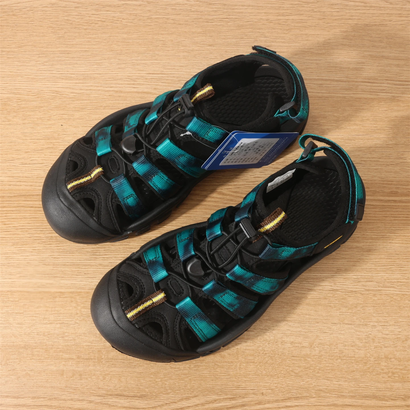quick-dry-outdoor-men's-sandals-anti-slip-wear-resistant-headed-beach-trekking-shoes-elastic-closure-unisex-summer-spring