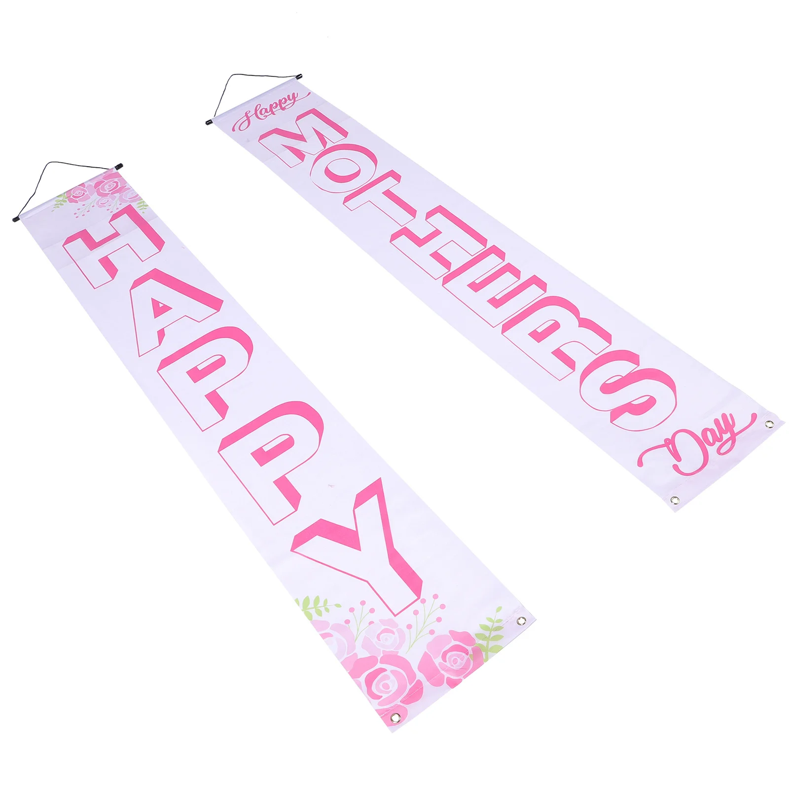 

1Pair Mother's Day Banners Happy Mother's Day Banner for Front Door Hanging Wall Decor Party Decoration Outdoor Indoor Use