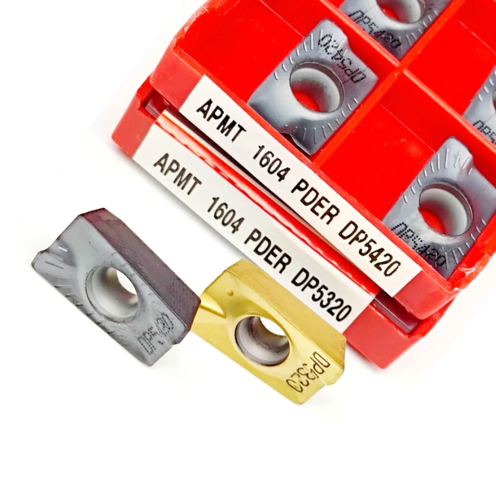 Inserti in metallo duro APMT1604 PDER DP5320 DP5420 Inserti indicizzabili Lame per fresa CNC per fresatura dell'acciaio APMT 1604 DP 5320 5420