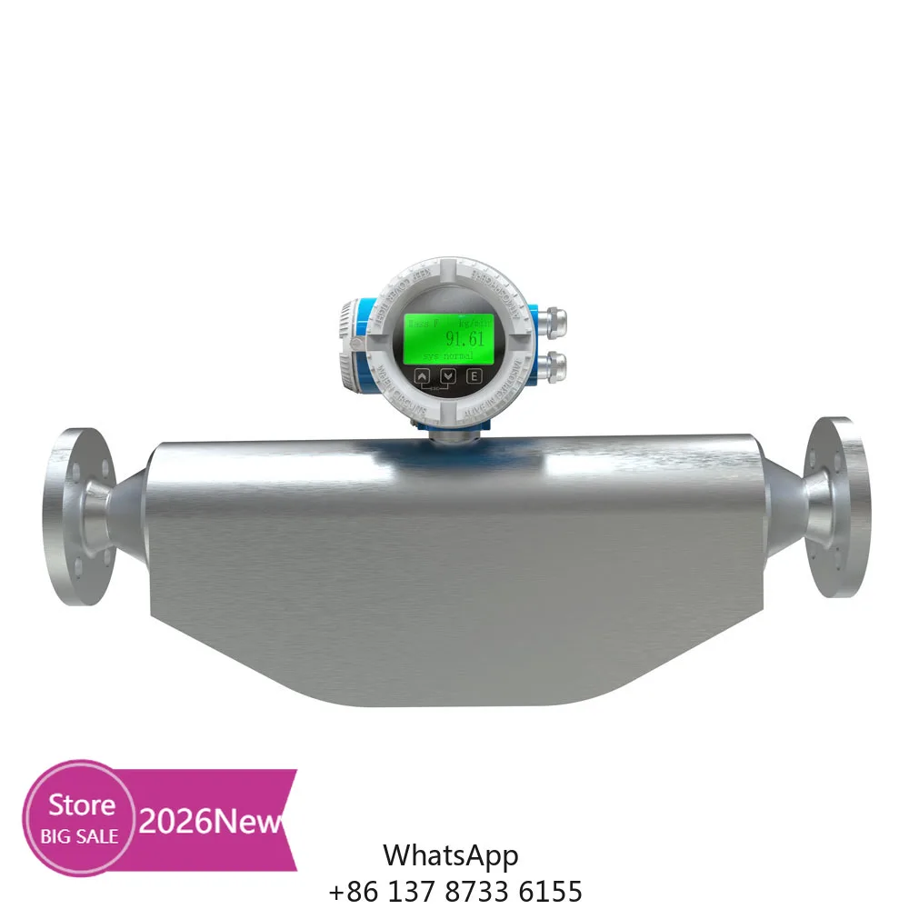 T-Series Digital Coriolis Mass Flow Meter For Fluid Liquid Gas Air Oil With 0.15% Accuracy Stainless Steel OEM DN40 Flange