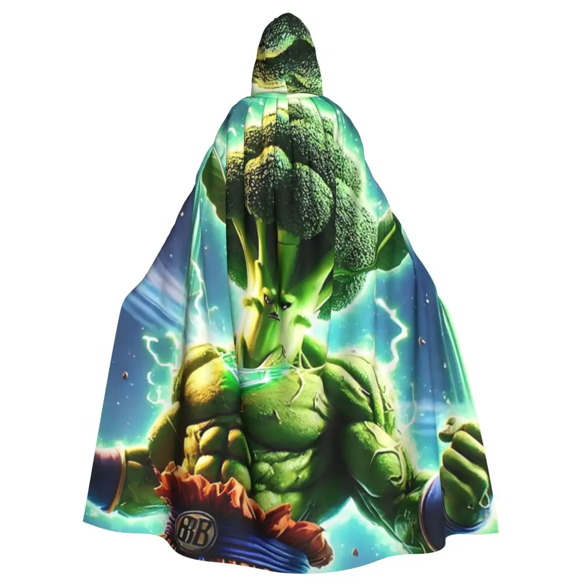 

Broccoli Warrior Supercharged Power Veggie Iykyk Long Hooded Cloak Witch Costume Cosplay Cape HalloweenVampire Adult Unisex