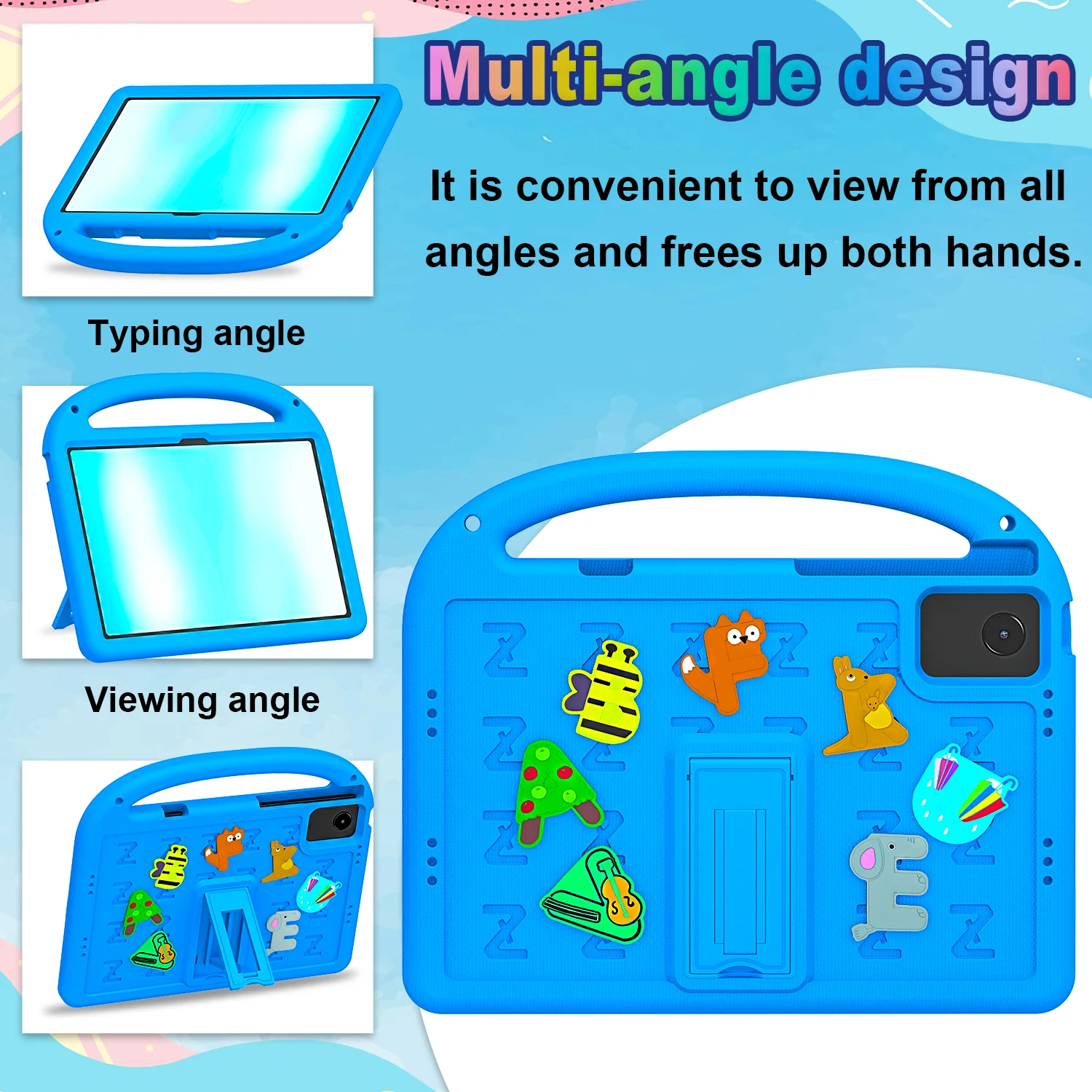 Kickstand EVA Case For For Lenovo Idea Tab Plus 2025 (K12) 12.1inch Model TB361ZU TB361FU ZAG70922US With Hand Holder Cute Cover