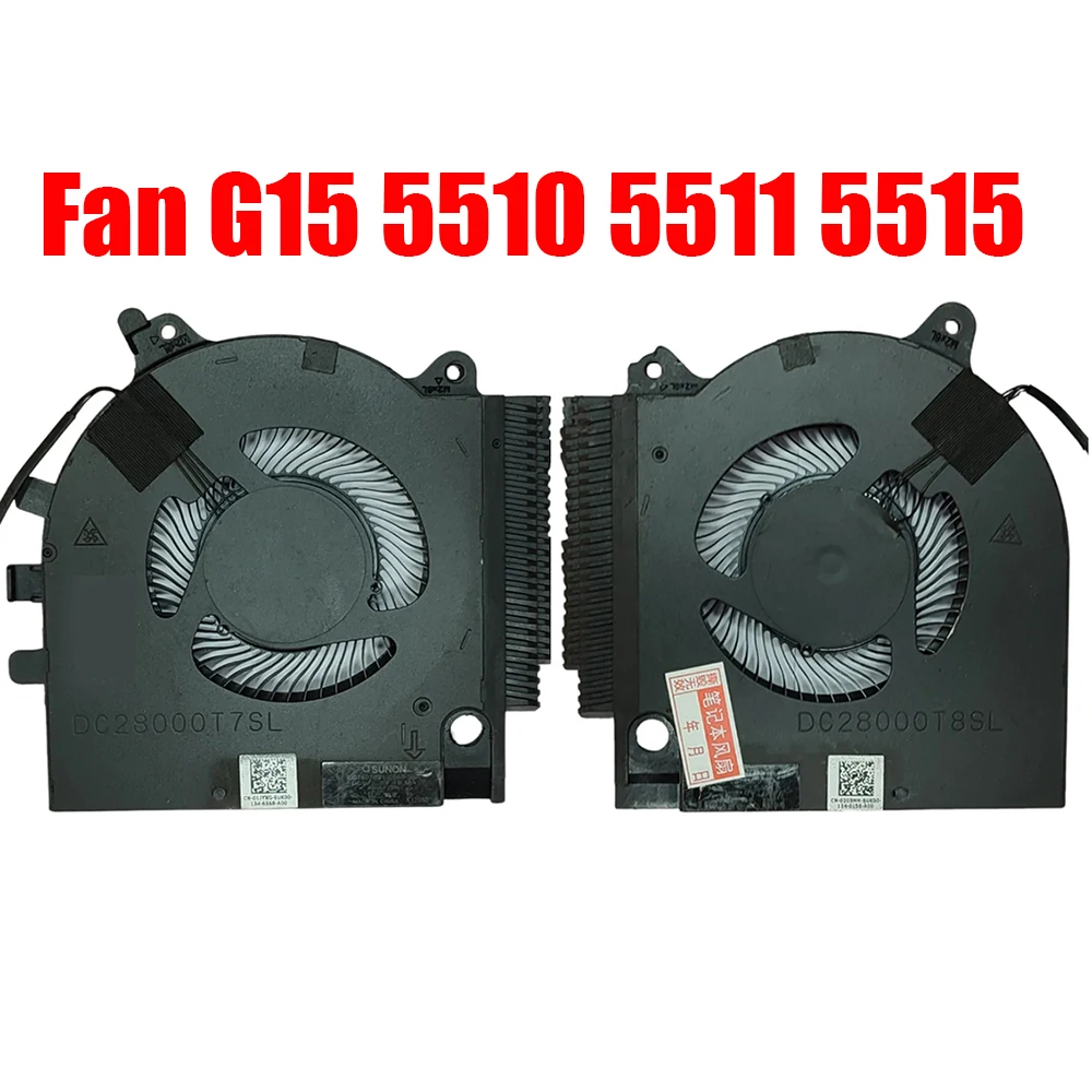 

Laptop CPU GPU Fan For DELL G15 5510 5511 5515 GTX1650 0203MH 203MH EG75070S1-C670-S9A 01JYXG 1JYXG EG75070S1-C660-S9A A Pair