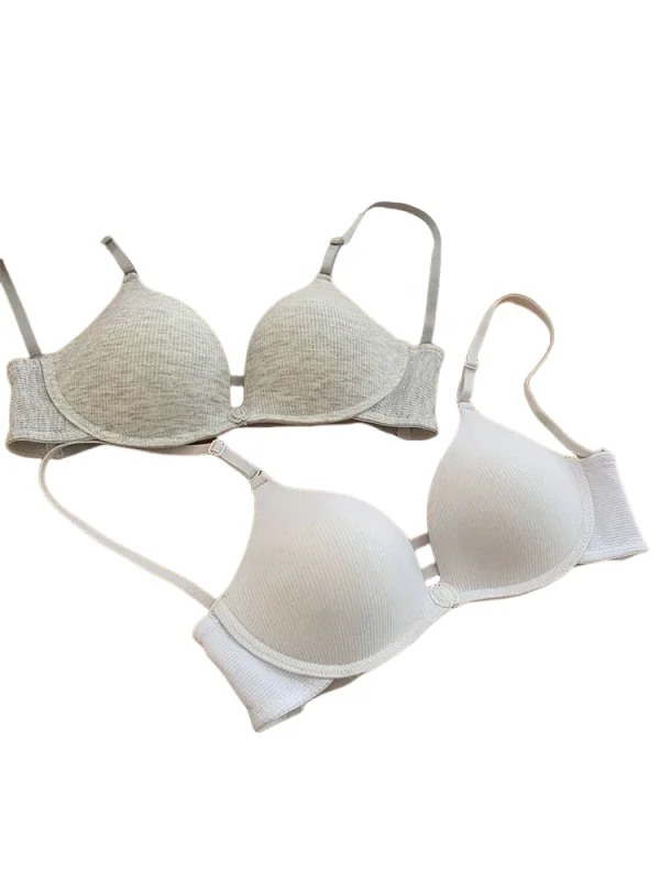 

KUCLUTCampus Style Japanese Front Hook Bra Open Back Lace Lift Small Bust Comfort Bralette Top Breathable Cotton ZA Best Price